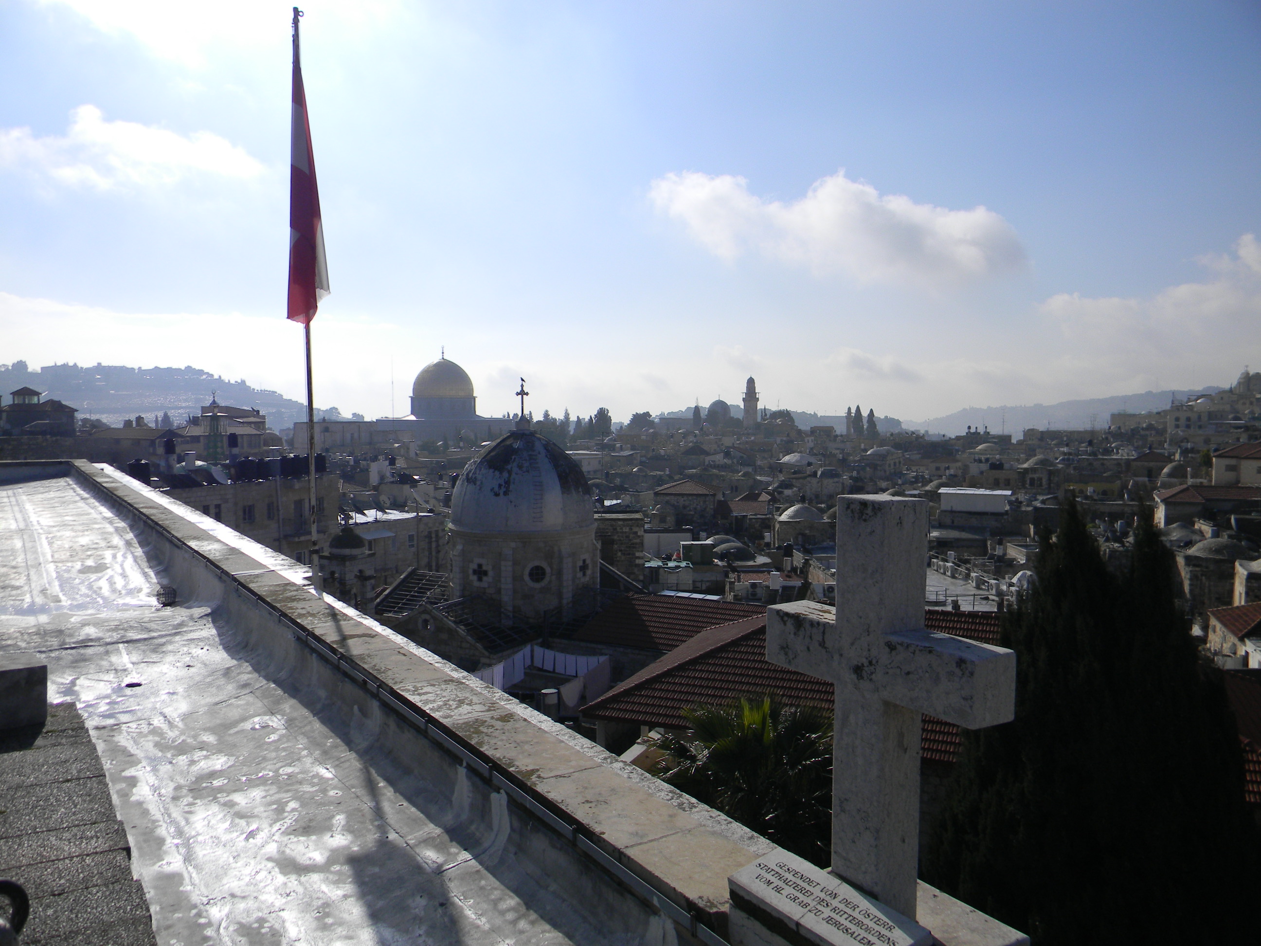 Blick vom
              österreichischen Hospiz in Jerusalem